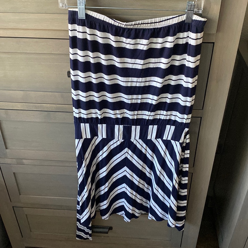 Michael stars strapless nautical dress.